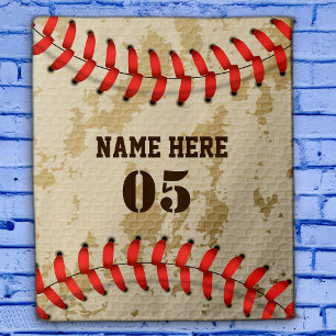 Tenture Baseball vintage personnalisé nom numéro rétro