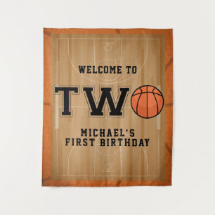 Tenture Basketball Deuxième anniversaire Contexte
