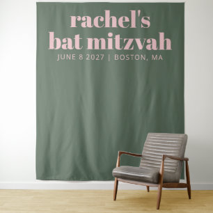Tenture Bat mitzvah rose moderne fond photo