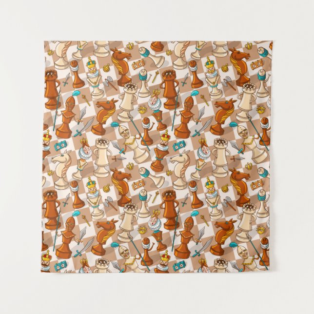 Tenture bataille d'échecs (Devant)