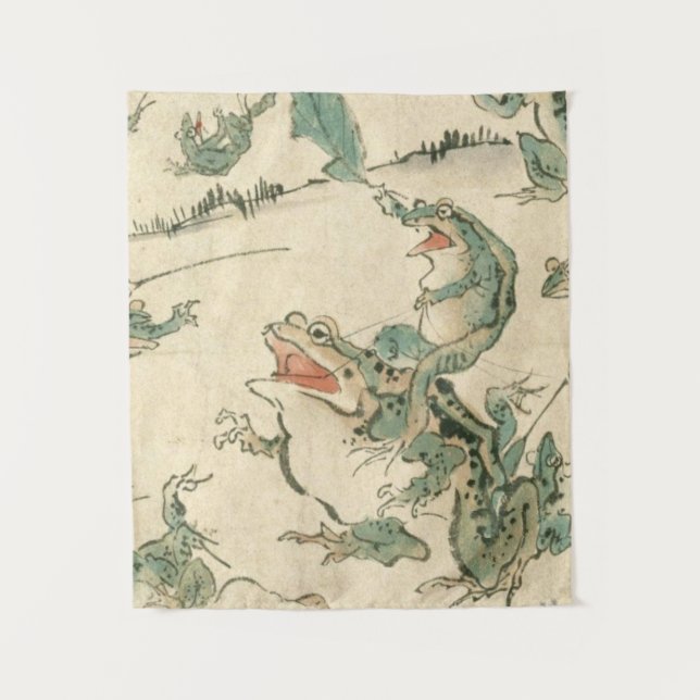 Tenture Bataille Des Grenouilles - Kawanabe Kyosai (Devant)