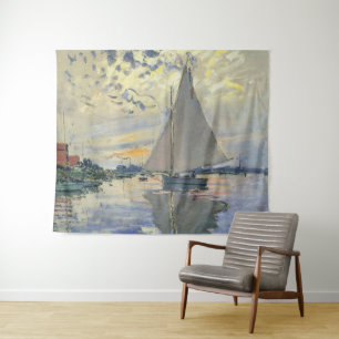 Tenture Bateau à voile au Petit-Gennevilliers par Claude M