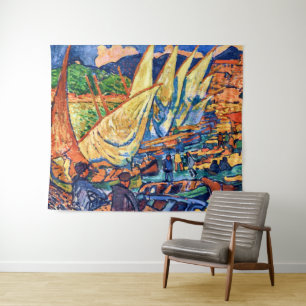 Tenture Bateaux de pêche, Collioure   Andre Derain  