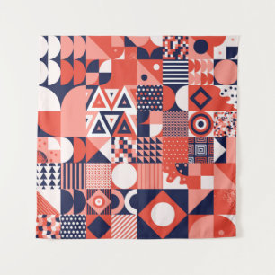 Tenture Bauhaus design rétro vintage patte transparente vi