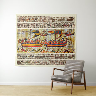 TENTURE BAYEUX TAPESTRY 1066 NAVIRES VIKING