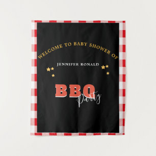 Tenture BBQ Black et Red Baby shower Party