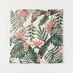 Tenture Beach cheerful seamless pattern wallpaper of tropi