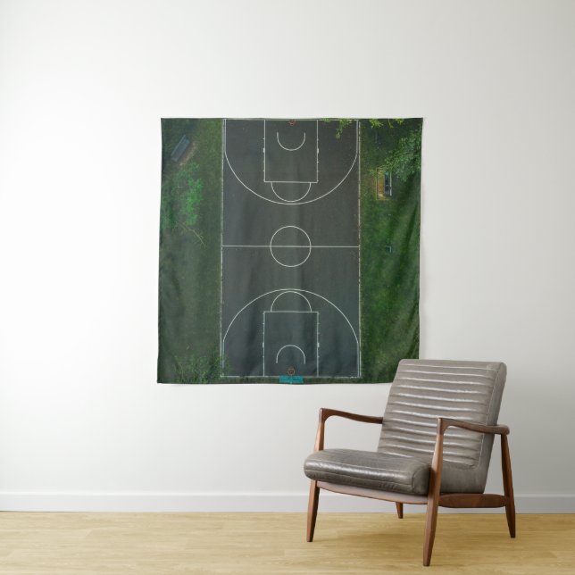 Tenture Beau Basket-ball (En situation)