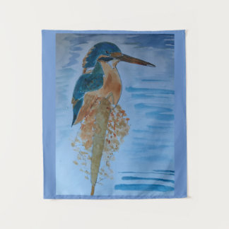 Tenture Beau bel oiseau martin-pêcheur