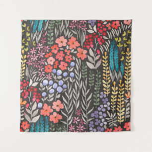 Tenture Beau jardin fleuri coloré sans couture motif
