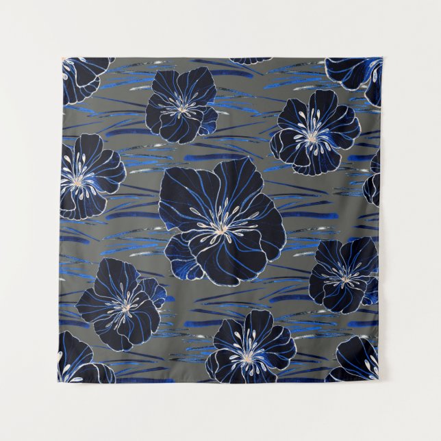 Tenture Beau motif transparent avec aquarelle stylisée (Devant)