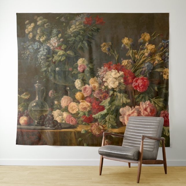 Tenture Beau musée des Beaux-Arts Mur aux fleurs (En situation (horizontale))
