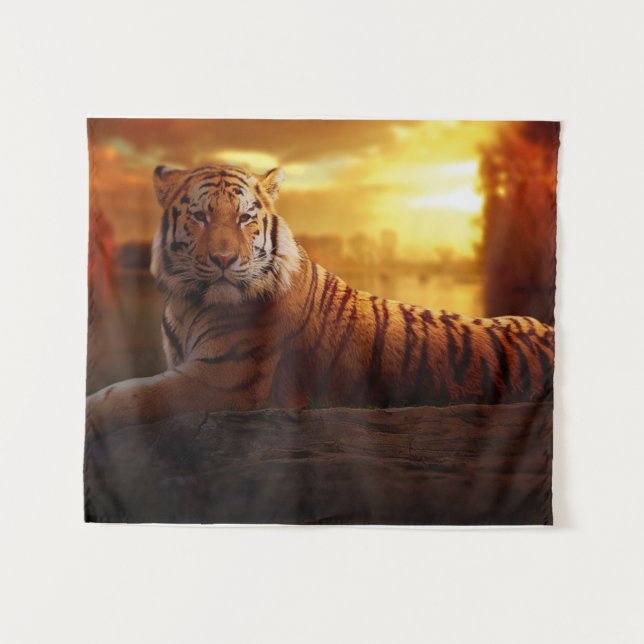 Tenture Beau tigre (Devant (Horizontal))