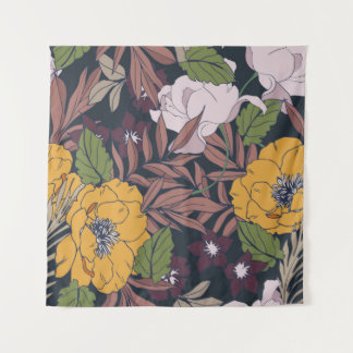 Tenture Beautiful seamless floral pattern background.