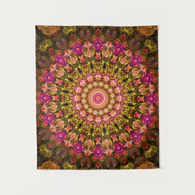 Tenture beautiful textile carpet mandala pattern (Devant)