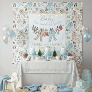 Tenture Bébé son Baby shower froid à l'extérieur de l'hive