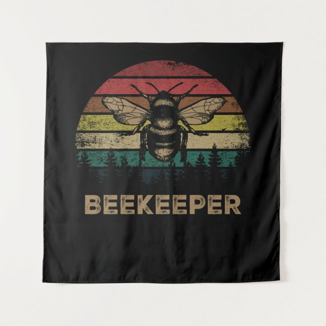 Tenture Bees Retro Beekeeper Retro Bees Retro Bees (Devant)