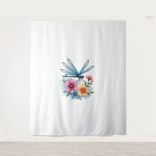 Tenture Belle Aquarelle Dragonfly Art Insect Lover Ea (Devant)