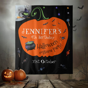 Tenture Belle aquarelle Halloween Enfants fond photo