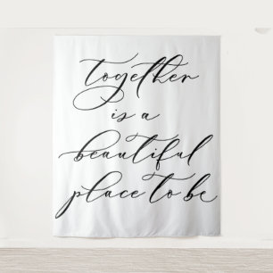 Tenture belle bannière de fond de citation mariage