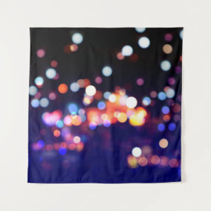 Tenture Belle nuit de ville bokeh lumière, abstrait blur d