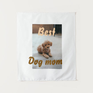 Tenture Best dog mom brown puddle pet dog cat mothers day 