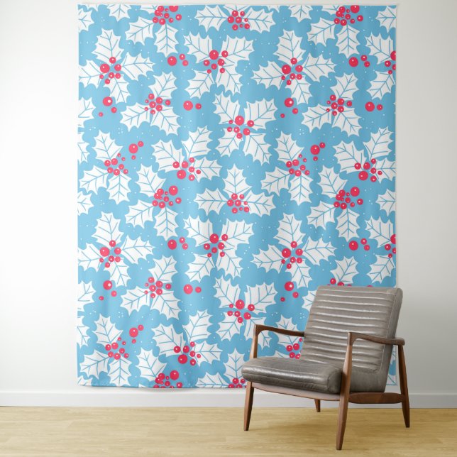 Tenture Beurre creux sur bleu (En situation)