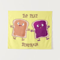 Beurre d'arachide mignonne et caricature sandwich