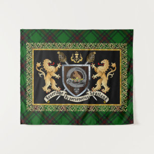 Tenture Beveridge Clan Badge & Motto avec Lions