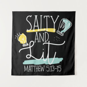 Tenture Bible chrétienne Verse Salty Et Lit Matthew