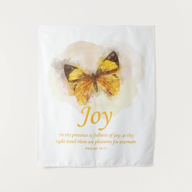 Tenture Bible du papillon chrétien pour les femmes Verse : (Devant)
