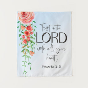 Tenture Bible Proverbs Floral scripture