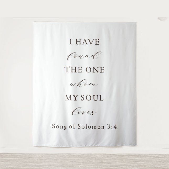 Tenture Biblical Wedding Backdrop – Song of Solomon 3:4 Qu (Devant)