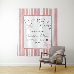 Tenture Bientôt de retour dans la mer Baby Shower Toile de