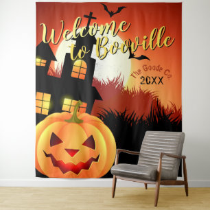 Tenture Bienvenue à Booville Halloween Contexte d'événeme
