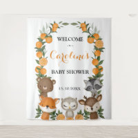 Bienvenue à la Baby Shower Bois d'Été Orange Citro
