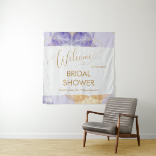 Tenture Bienvenue au lancer de bouquet de mariage aquarell