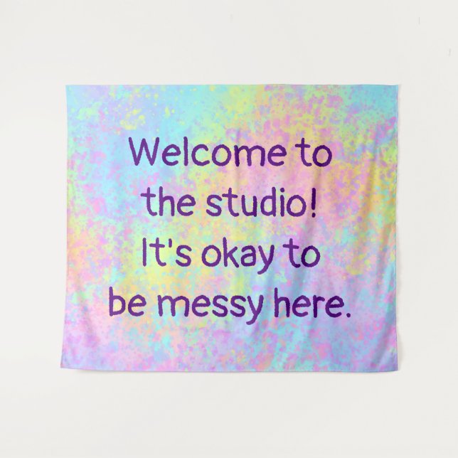 Tenture "Bienvenue Au Studio" (Devant (Horizontal))