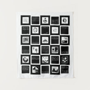 Tenture "Bienvenue dans le monde" par Beck Haga High-Contr