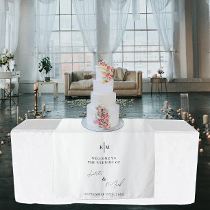 Tenture Bienvenue Moderne À Notre Mariage Panneau Runner T
