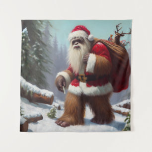 Tenture Bigfoot Santa Claus
