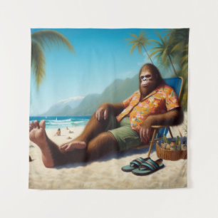 Tenture Bigfoot sur la plage