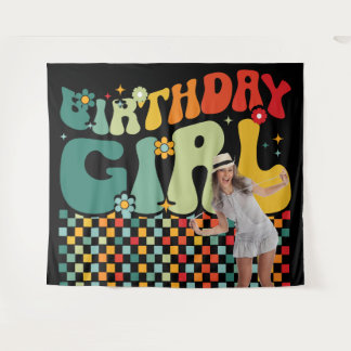 Tenture Birthday Girl 90s Star Shot Backdrop