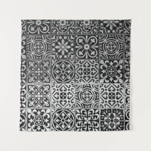 Tenture Black and white damask patterns