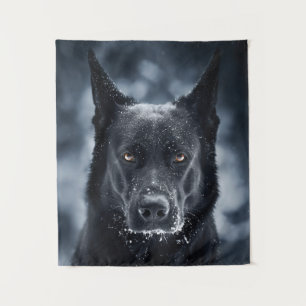 Tenture Black German Shepherd