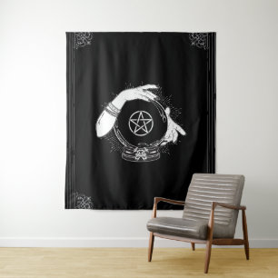 Tenture Black Mystic Fortune Teller Mystical Crystal Party