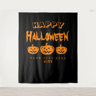Tenture Black orange éffrayant Halloween photo arrière-pla
