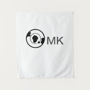 Tenture Black world globe ajouter nom monogramme détails d