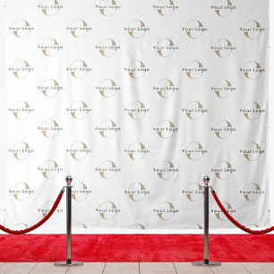 Tenture Blancs de logo d'entreprise personnalisés