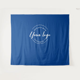 Tenture Bleu foncé Dessin du logo personnalisé Marque de l